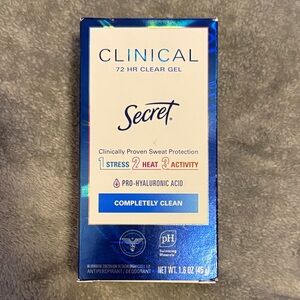 🖤 Secret Clinical 72 Hr Clear Gel with Hyaluronic Acid in Completely Clean NWT